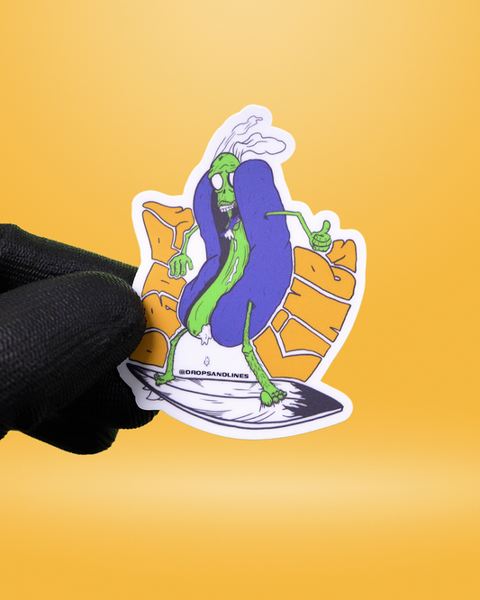 STICKER HOT DOG SURFER