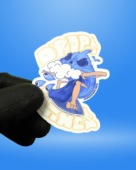 STICKER SURFER WAVE